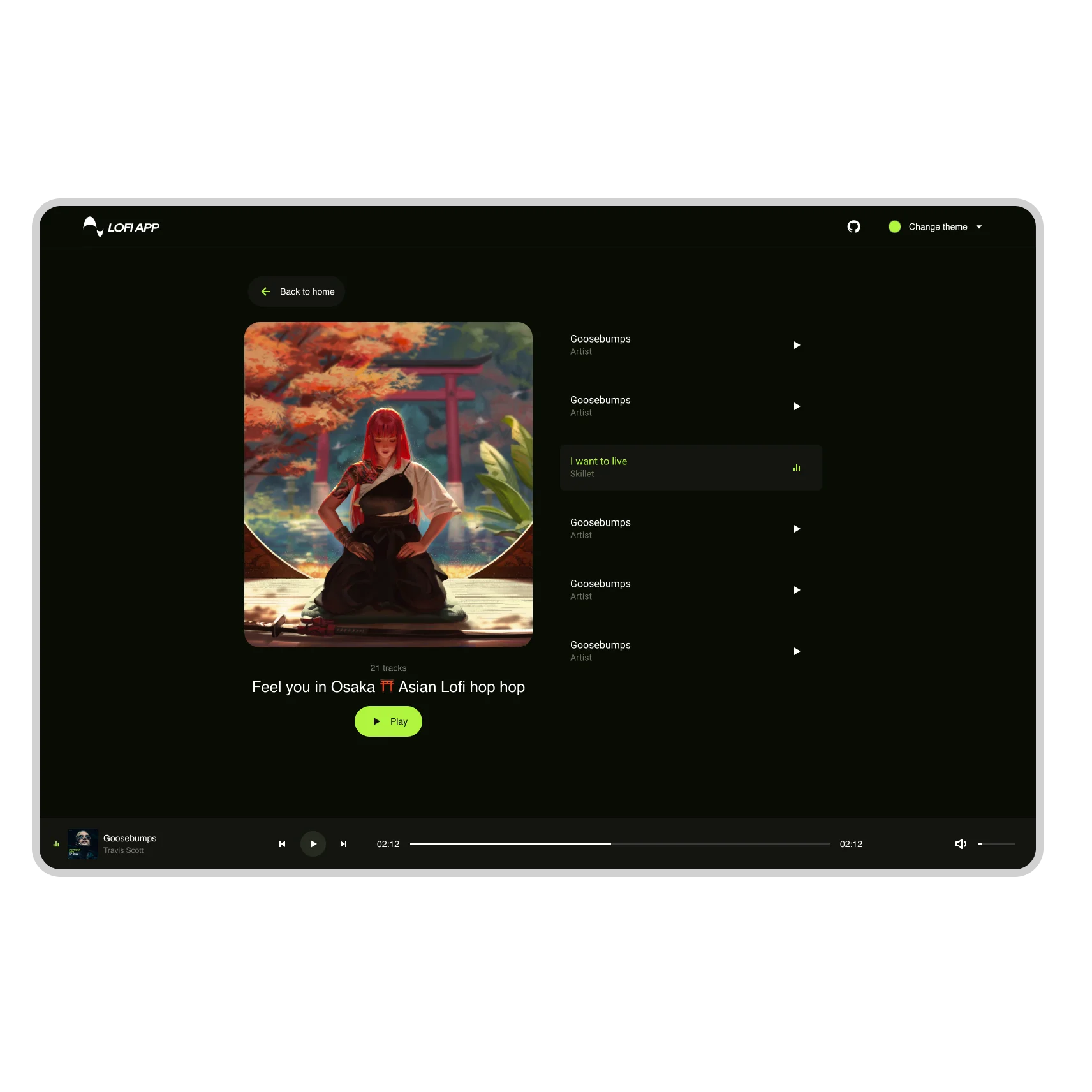 Lo-Fi Music app