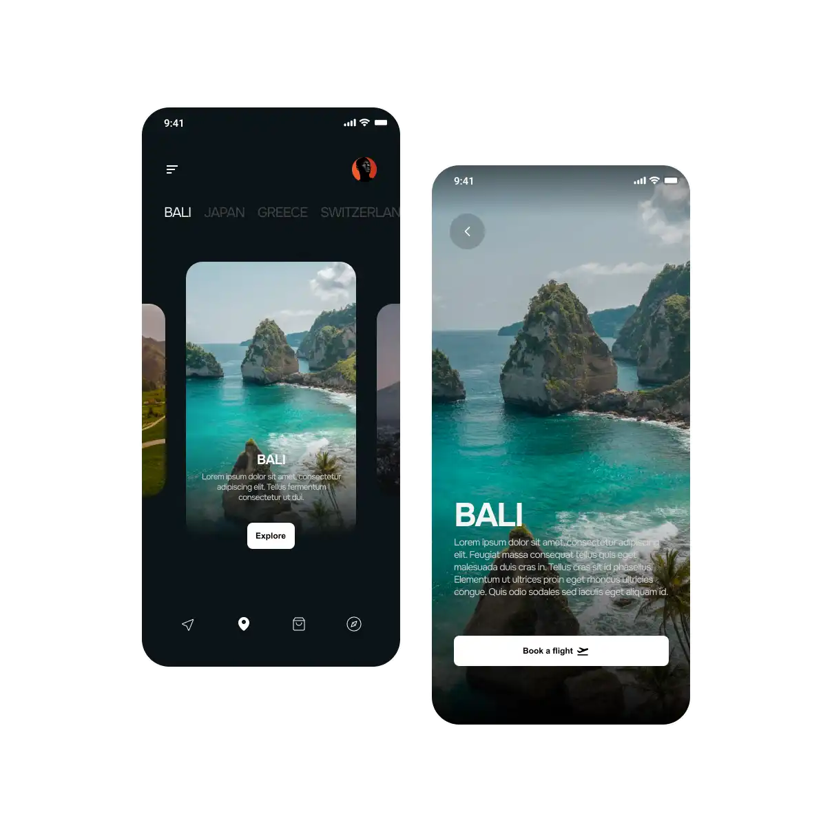 Travel guide mobile app